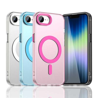 For IPhone 16E 16e SE4 2025 Magnetic for Magsafe Wireless Charging Candy Color Translucent PC + TPU Shockproof Bumper for Iphone 16 Pro Max