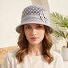 Elegant Hollowed-Out Sun Hat Adjustable Short-Brimmed Style Mother Flower Bucket Hat Breathable Lightweight Fisherman Hat