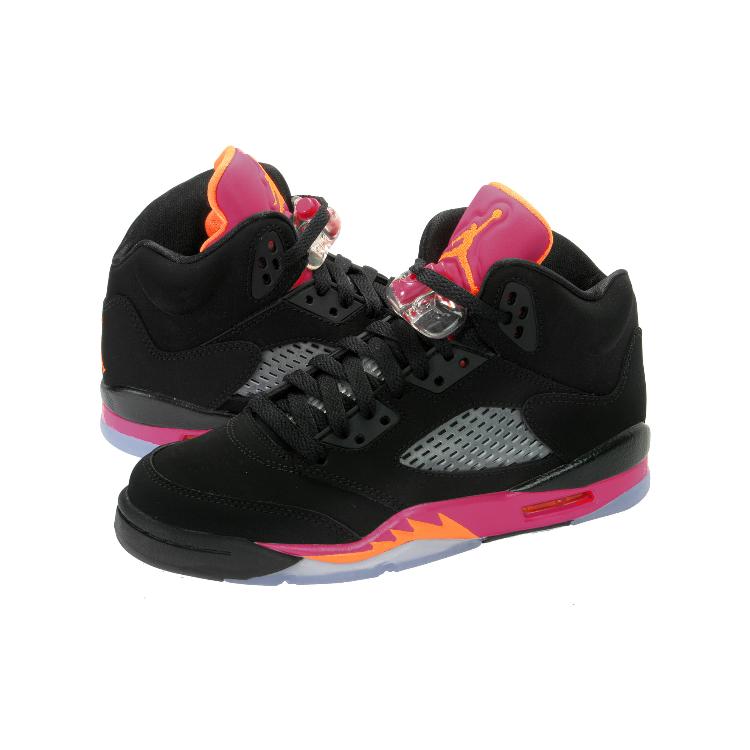 New JORDAN 5 Retro Black Pink GS 440892-067