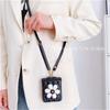 Blume karierten Crossbody lange Kette Ledertasche für Samsung Galaxy Z Flip 4 5 Fall für Galaxy Z Flip 3 Abdeckung 5G Flip