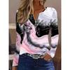 New Autumn and Winter Women's Bottoming Tops Fashionable Printed T-Shirts Long Sleeves