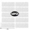 50/10pcs Car Bumper Reflective Stickers Reflective Warning Strip Tape Secure Reflector Stickers Decals Safety Warning 3*8CM