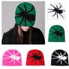 Gothic Adult Beanie Elastic Windproof Hat with Spiders Pattern Ear Protector Hat Teens Cycling Skiing Supplies