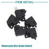 ACROPIX Motorcycle Scooter Disc Brake Control Switch Universal 2 Pin Square Black 5pcs