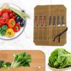 Bolsa enrollable para cuchillos con 7 ranuras, gran capacidad, fácil de transportar, impermeable, portátil, organizador de cuchillos de cocina, bolsa de almacenamiento