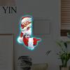 Festive Party Supplies Christmas Santa Claus Switch Sticker, Glow-in-the-Dark Light Decal, Wall Decals Outlet Socket Decoration Sticker for