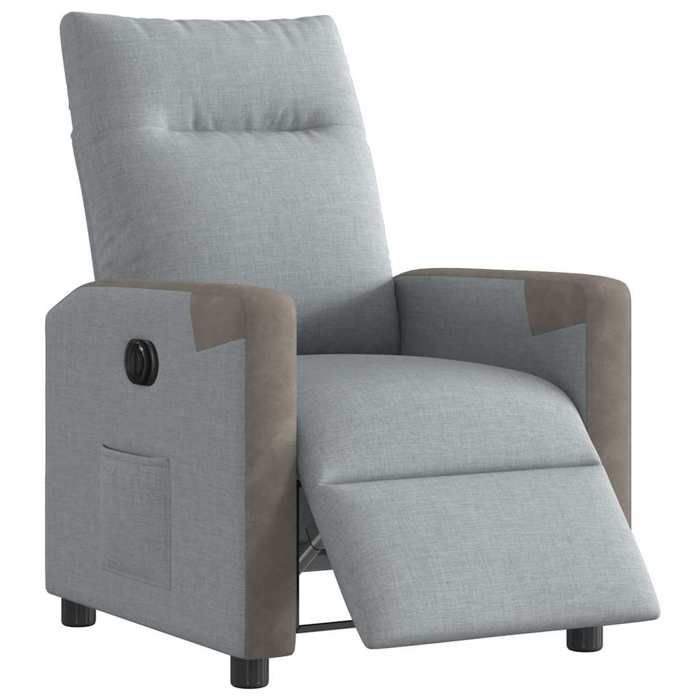 VidaXL Fauteuil inclinable électrique Gris clair Tissu 3324080