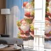 Santa Claus Christmas Tree Snowflakes Sheer Curtains Modern Gauze Curtain for Living Room Bedroom Voile Yarn Curtains