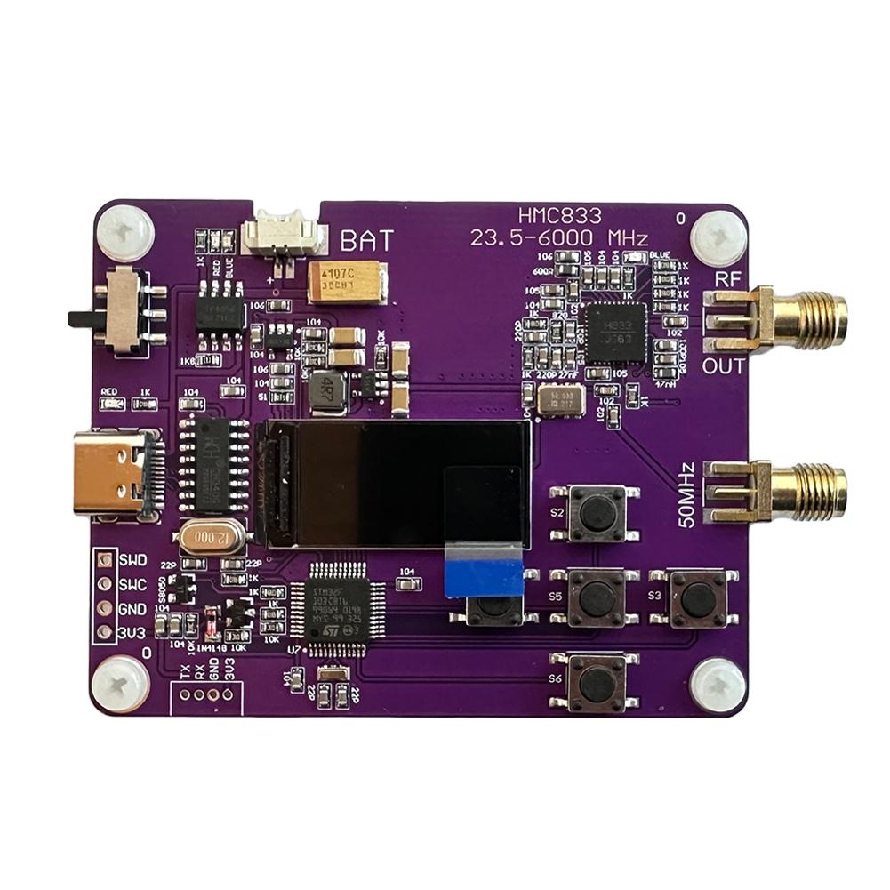 

HMC833 6Ghz RF Signal Generator 23.5MHZ-6000MHz RF Signal Source Transmitter 0.96inch OLED Screen Display China Mainland