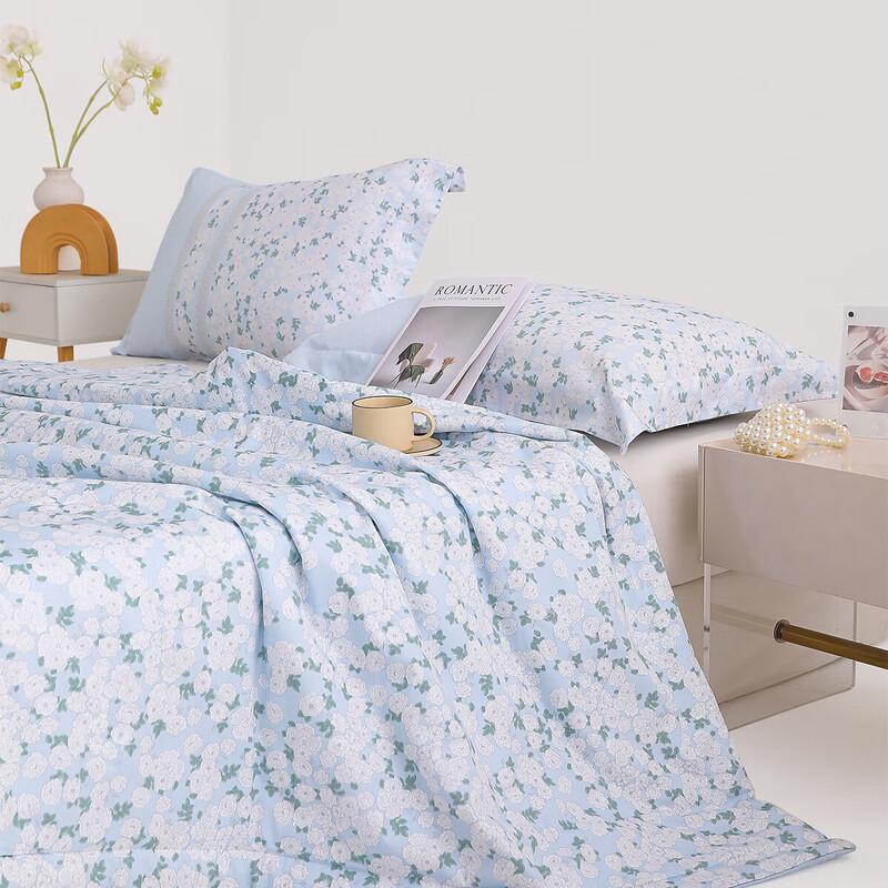 Mengjie Rosewood Cotton Printed Fiber Summer Quilt