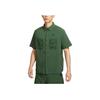 Solid Color Pocket Single-Breasted Short Sleeve Shirt Men Shirts Green HV2165323