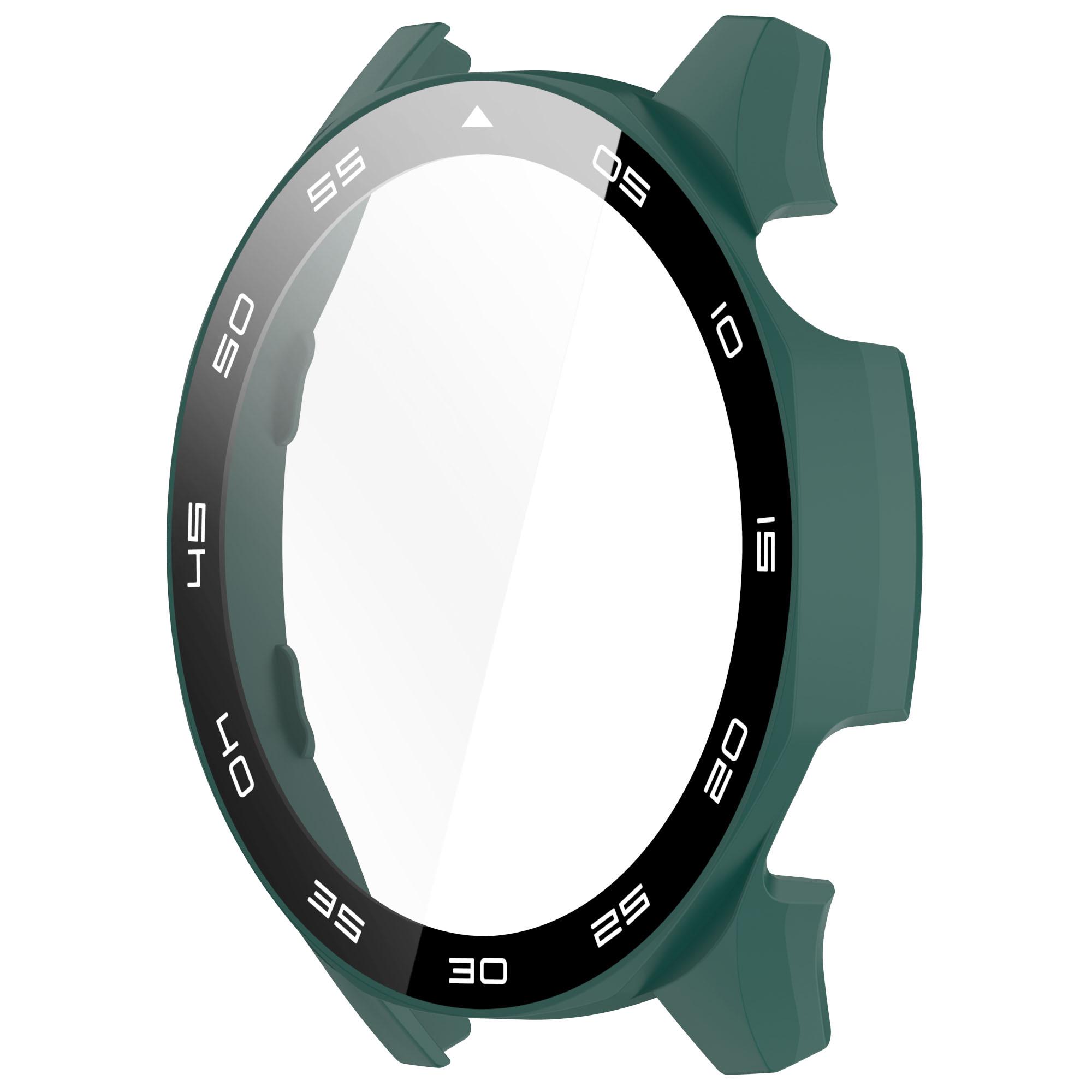 

Чехол для Huawei Watch GT 5/GT5 Pro 46 мм Защитное стекло для экрана и Жесткий ПК Защитный бампер Huawei GT5 Чехол Аксессуары for GT5 Pro 46mm зелёный