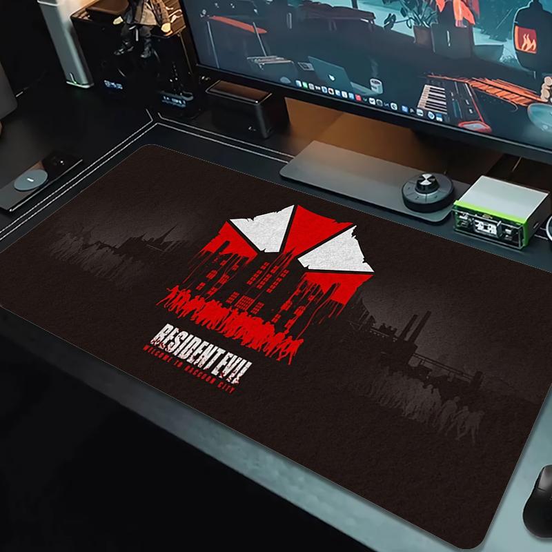 Resident Evil Mouse Pad Large Gaming Table Cushion Non-slip Laptop Tablet Big Mousepad XXL Mat Mini PC Playmat With Lock edge_xia