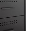 Nightstands 2 Pcs Black 36 X 39 X 50.5 Cm Steel