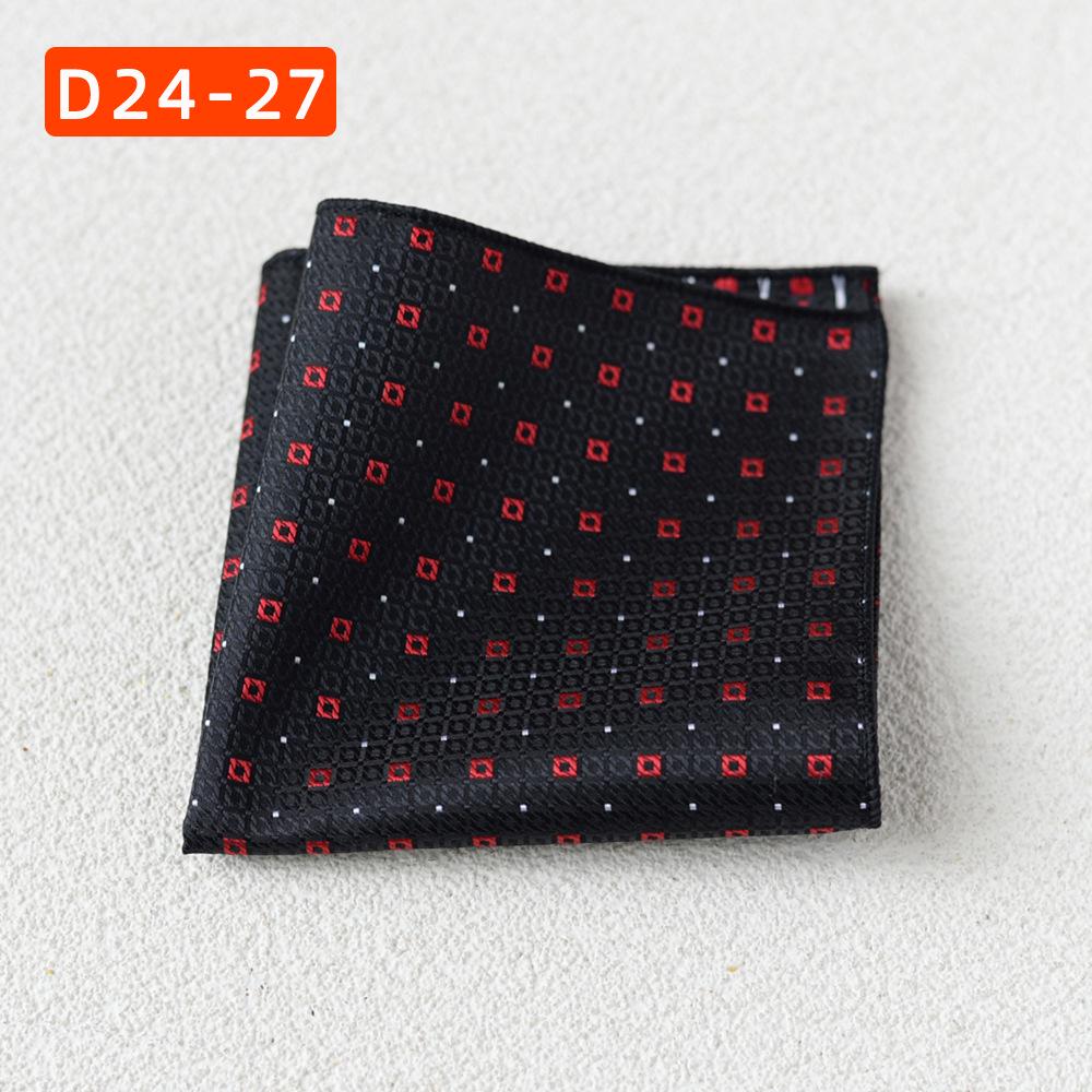 Striped Polyester Silk Pocket Square for Wedding or Business