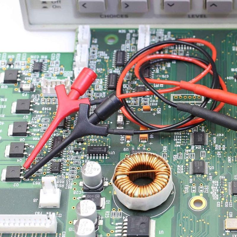 Multimeter Test Probes Kit Copper Alloy Test Hook AntiCorrosion Design Compatible for Oscilloscopes Diagnostic Tool