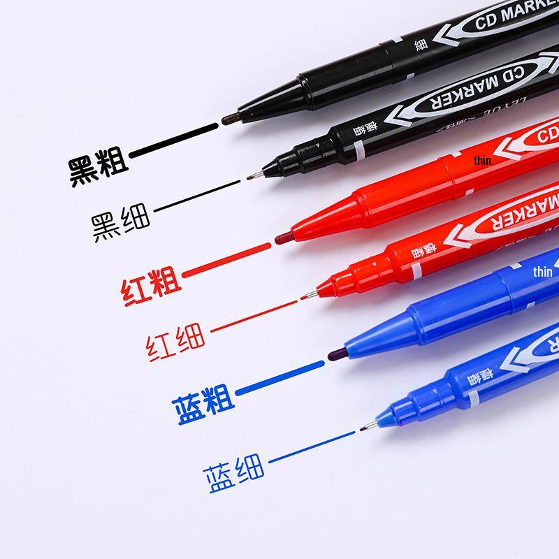 Quick-Drying, Waterproof Double-Ended Marker: Oil-Based, Non-Erasable, Water-Based Art & Logistics CD Pen