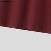 INCERUN Men Lapel Neck Stitching Short Sleeve Zipper Splits Fitted Casual Tops T-shirts