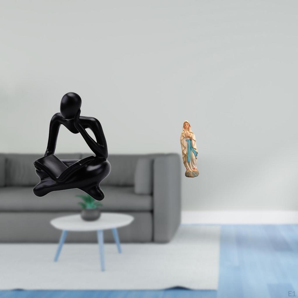 Abstract Mary Thinker Statue Decoration for Tabletop Living Room Shelf Office Bookshelf Lady