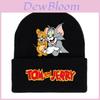 Tom And Jerry Knit Hat Acrylic Warm Ear Flap Cartoon Print Streetwear Beanie For Teens
