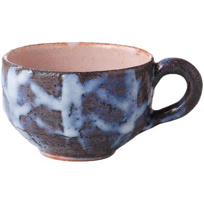 Ale-net Soup Cup/Bowl/Mug, Diameter 9.8cm X Height 7.5cm, 300ml, Aoshino, Kita No Mori, Mino Ware, Made In Japan