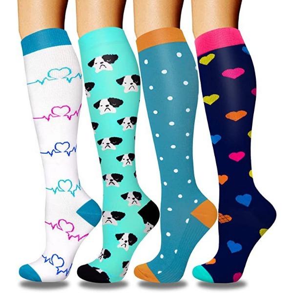 Drucksocken Damen Herbst Bein Kompressionssocken Strümpfe Europäische und Amerikanische Wadenstrümpfe Yoga-Socken