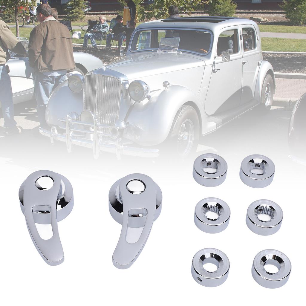Fensterkurbelgriff-Set 3-1/2 Zoll Retro Aluminiumlegierung Auto-Fensterkurbel-Erhöhung für Kustom