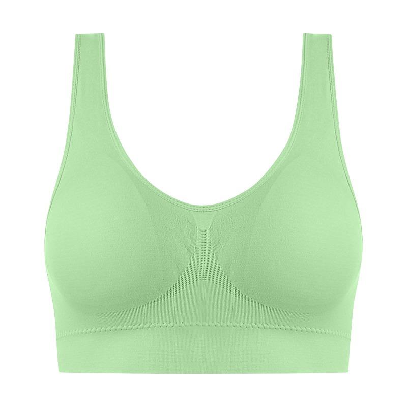Plus Size Wireless Sports Bra Seamless Thin Padded Running Underwear