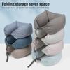 Neck Pillow Neck Support Breathable Stuffable U-Shaped Pillow With Hidden Zipper Adjustable Drawstring Neck Pillow For Travel