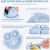 10-Piece Baby Feeding Set, Silicone Bib with Plate, Suction Bowl, Snack Cup, Spoons, Allergy-Free, Blue