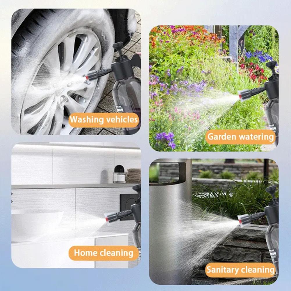 2L Car Wash Foam Sprayer Hand Pump Pneumatic Foam Cannon Snow Foam Car Wash Spray Bottle for Car Home Garden Cleaning Tools