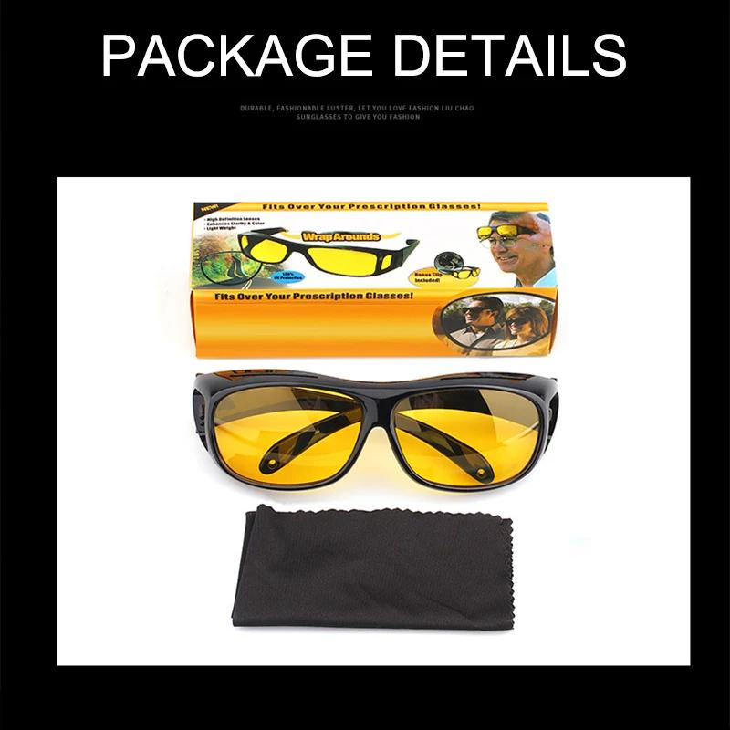 Night Vision Anti-Glare Driving Goggles UV400 Protection Polycarbonate Lens for Car Motorcycle Cycling Eyewear Accessories