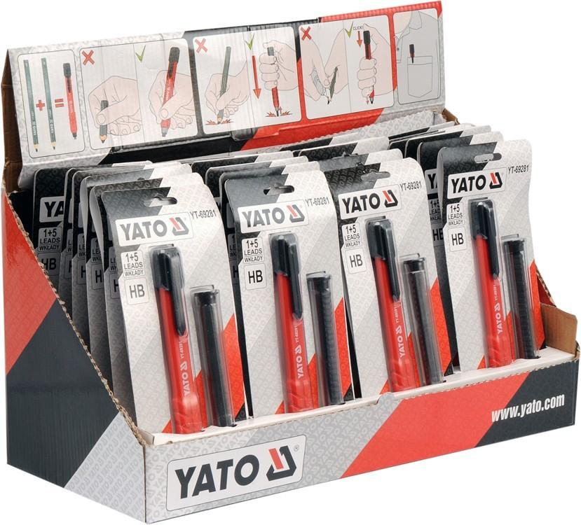 Automatic carpenter's pencil plus 6 graphite refills YT-69281 YATO