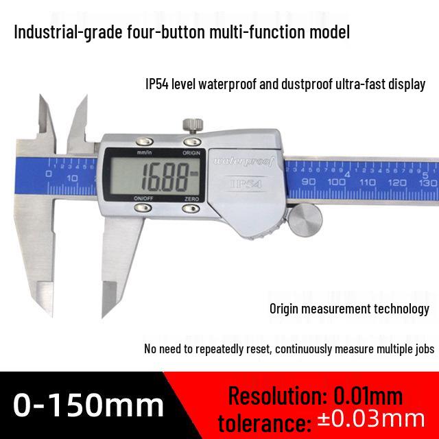 Xinzhe Precision Stainless Steel Waterproof Digital Vernier Caliper 0-150mm/200mm
