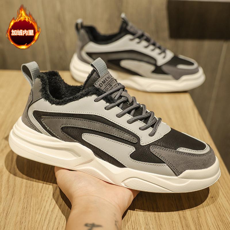 

Daddy shoes men s shoes 2025 new autumn and winter leather surface versatile velvet casual sports shoes men s fashion trendy shoes 44