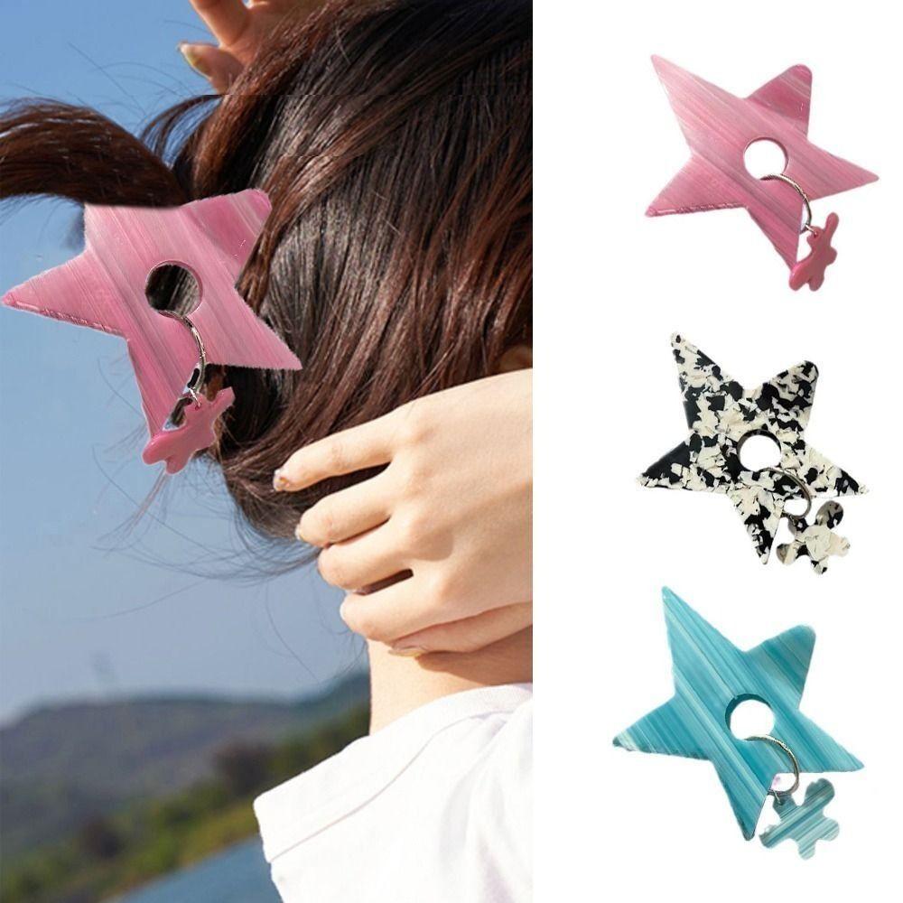 

Коготь для волос с мраморным зерном, женские головные уборы с зажимом в виде акулы, модный зажим для захвата