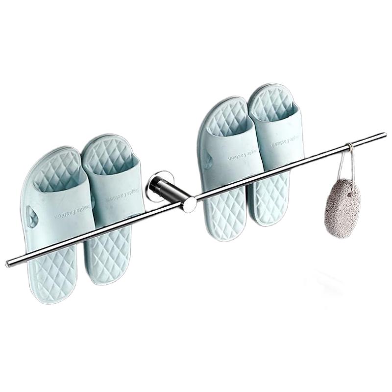 HANDUNYOU No-Drill 304 Stainless Steel Bathroom Slipper Rack
