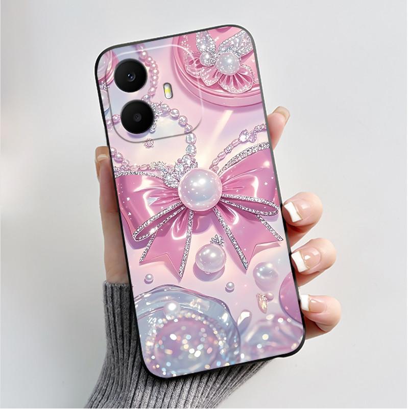 For TCL K70 4G 5G Case Luxury Fashion Butterfly Flower Black Soft Silicone Bumper Cover for TCL K70 Power T522A T522E Phone Case