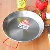 EL CID Spanish Paella Pan with Red Handle, Professional Paella Pan with Recipe, 26cm, Serves 1-2 People