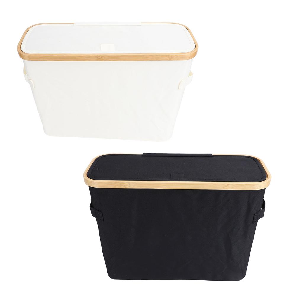 Toilet Paper Storage Basket Roll Paper Organizer Foldable Toilet Paper Holder with Lid for Bathroom