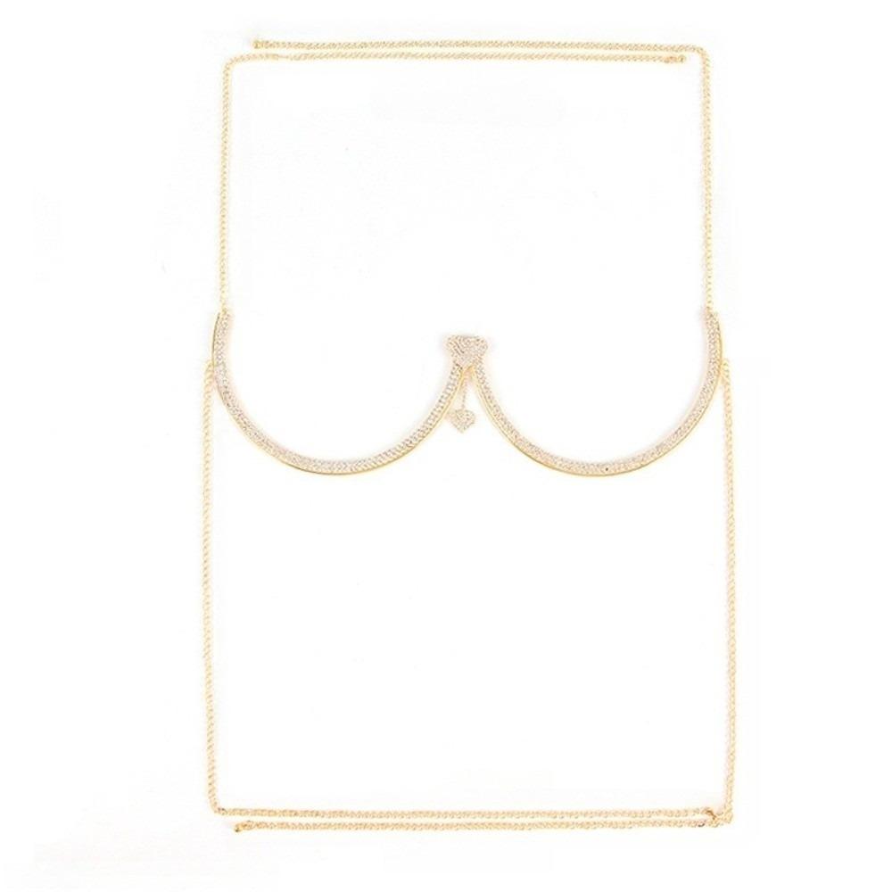 Tassel Bra Chest Chain Heart Breast Chain Punk Chest Support Body Chain  Hipster