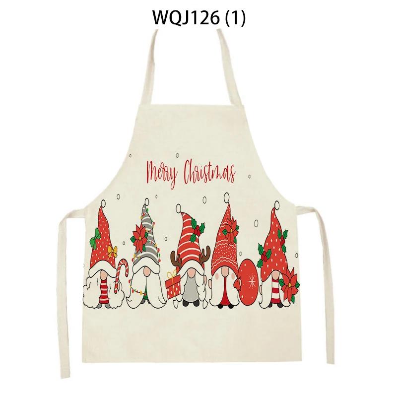 Thuis Vrolijk Kerstmis Serie Keuken Schorten Kerstman Hert Boom Cadeau Bedrukt Vuilafstotend Schort Bakbenodigdheden Kookschorten
