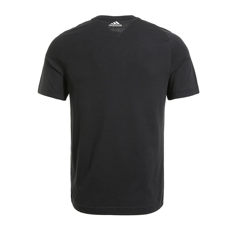 Adidas Breathable Casual Round Neck Short Sleeve T-Shirt Men Tops Black S98724
