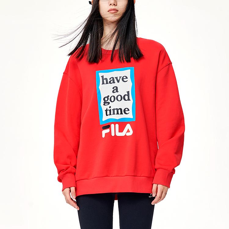 New FILA x Have A Good Time Have A Good Time Collection Sweatshirt Unisex Passion Red F11U149204F-RD