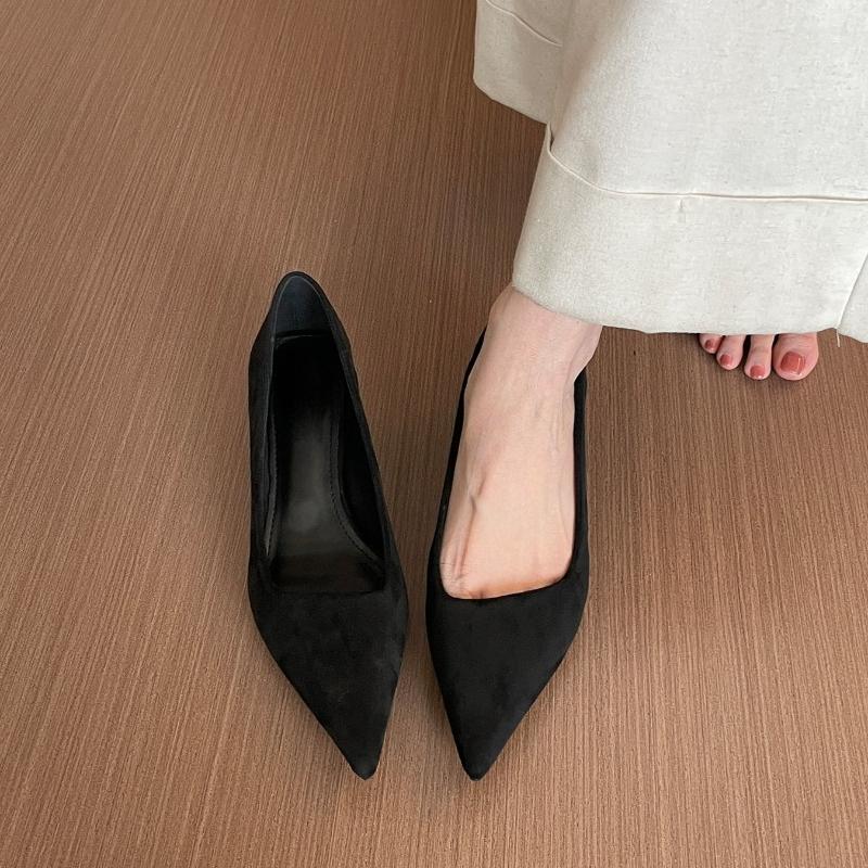 2026 Women's Spring New Classic Solid  Stiletto Shoes Elegant Dress Party Lightweight Shallow Mouth Women's High Heels Plus Size