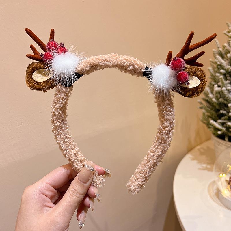 Mori Style Reindeer Antler Ears Christmas Hair Clip - Cute Kids' Hairpin Accessory