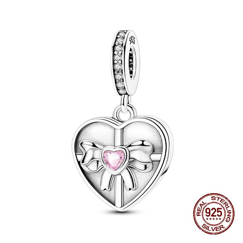 New Copper Pink Cross Bow Girl Heart Pendant Charms Fit 3Mm Original Bracelet Necklace Womens Fine Diy Jewelry Gifts