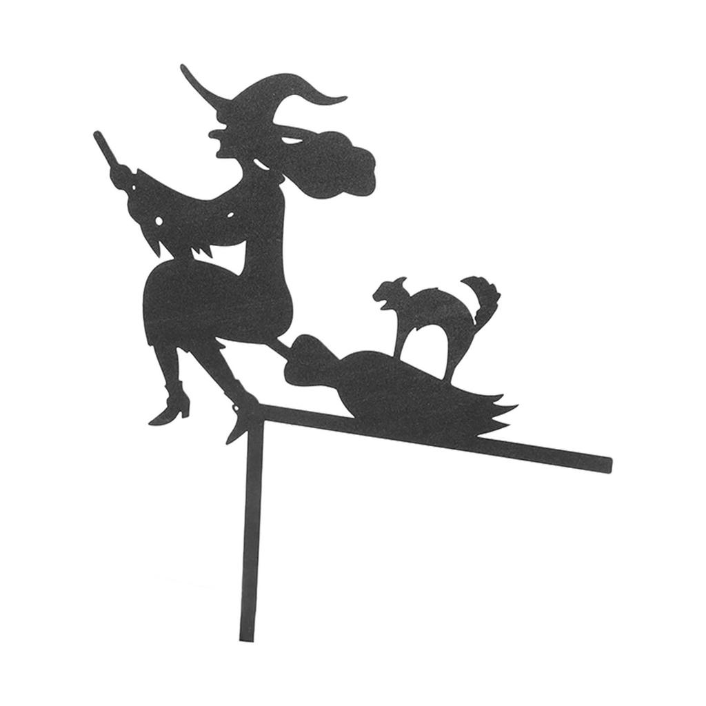 Halloween Door Corner Decoration Cat Witch Flying On Broom Door Corner Sign for Mantel Window