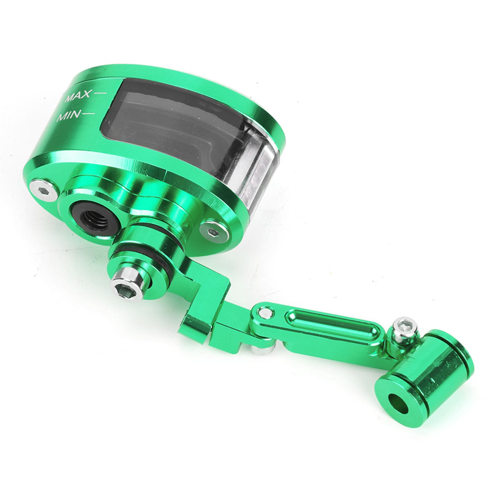 

Передний бачок для тормозной жидкости Алюминиевый ЧПУ Набор масляных стаканов для мотоцикла Подходит для Kawasaki ZX 6R 9R 10RЗеленый зелёный