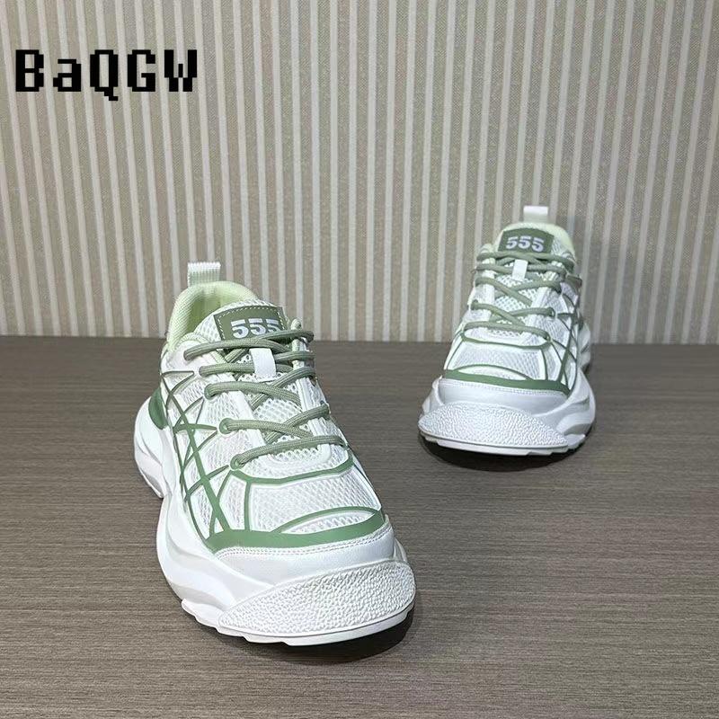 Klobiger Sneaker für Herren Sommer Mesh Atmungsaktiv Luxus Laufschuhe Mode Gestreiftes Design Casual Zapatillas Sports Sneakers